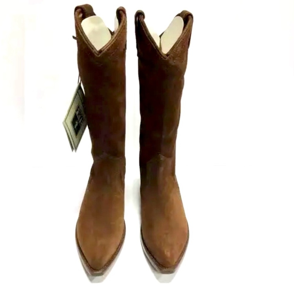 FRYE NEW IN BOX - Sacha Tall Western Boots Brown Suede Sz 7.5 M